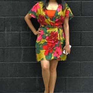 Zara Floral Linen Dress